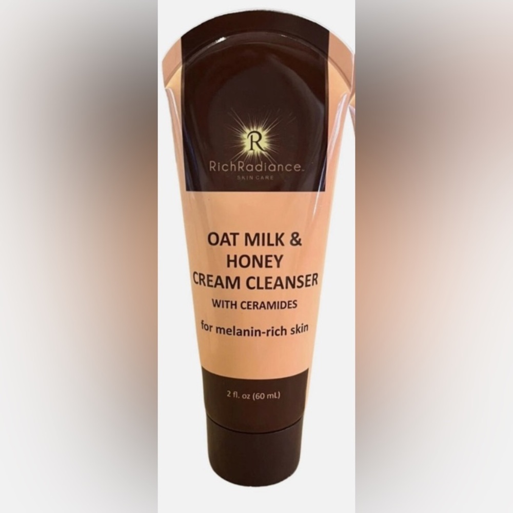 2 fl.oz RichRadiance Oat Milk & Honey Cream Cleanser for Melanin-Rich Skin